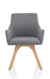 Carmen Grey Fabric Wooden Leg Chair BR000224 DD